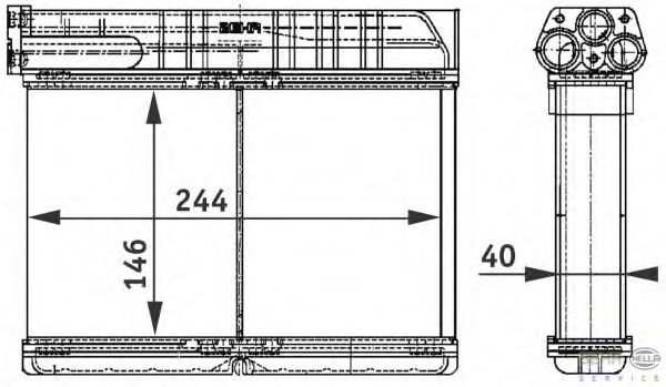 Радиатор отопителя HELLA 8FH 351 311-791