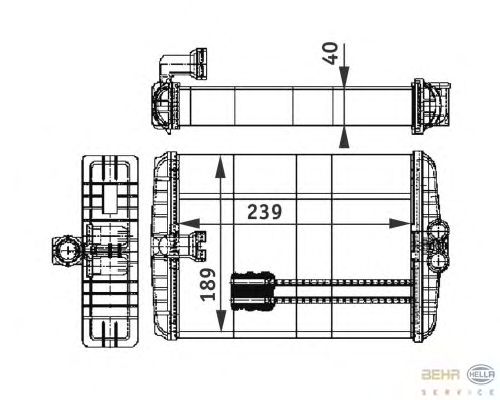 Радиатор отопителя HELLA 8FH 351 312-021
