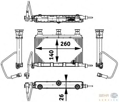 Радіатор опалення HELLA 8FH 351 312-151