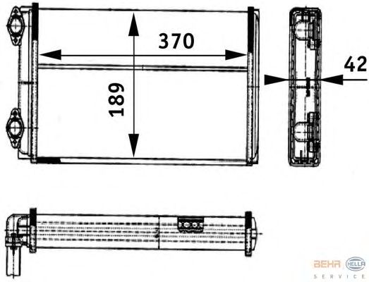 Радиатор отопителя HELLA 8FH 351 312-421