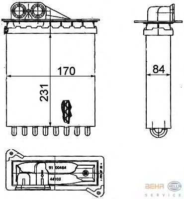 Радиатор отопителя HELLA 8FH 351 313-661
