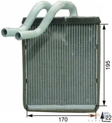 Радиатор отопителя HELLA 8FH 351 315-321