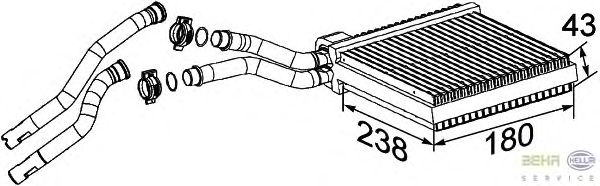 Радиатор отопителя HELLA 8FH 351 315-641