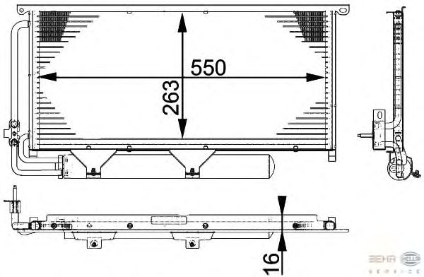 Радіатор кондиціонера HELLA 8FC 351 317-511