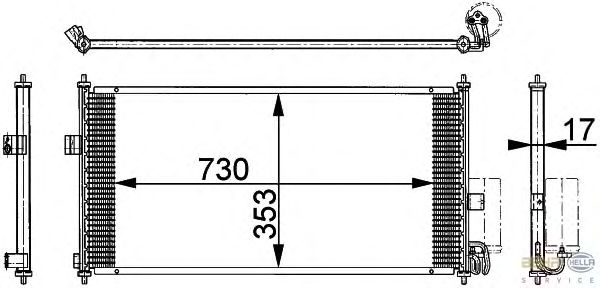 Радіатор кондиціонера HELLA 8FC 351 317-751