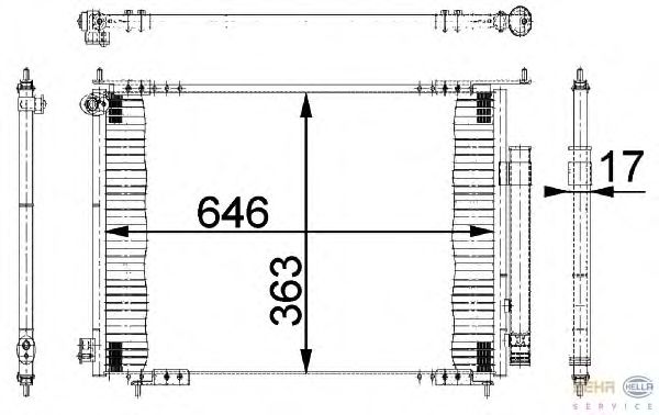 Радиатор кондиционера HELLA 8FC 351 318-061