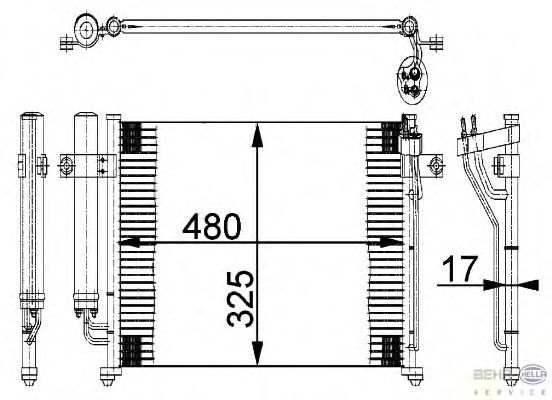 Радіатор кондиціонера HELLA 8FC 351 318-071