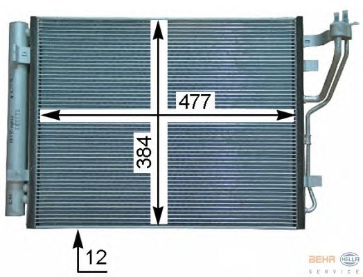 Радиатор кондиционера HELLA 8FC 351 318-701