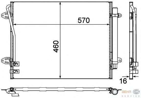 Радиатор кондиционера HELLA 8FC 351 319-431