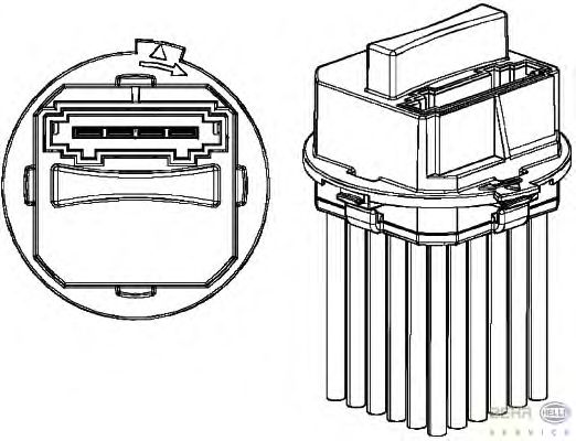 Регулятор, вентилятор салону HELLA 5HL 351 321-321