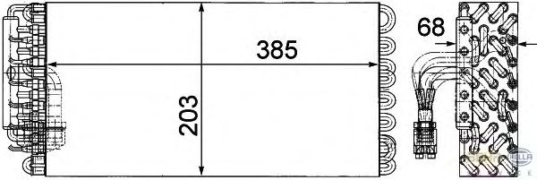 Испаритель кондиционера HELLA 8FV 351 330-101