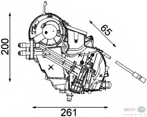 Испаритель кондиционера HELLA 8FV 351 330-161