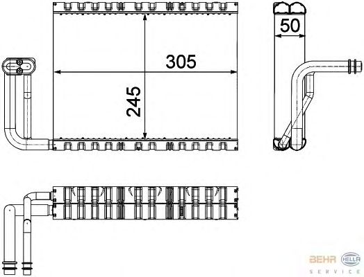 Испаритель кондиционера HELLA 8FV 351 330-661