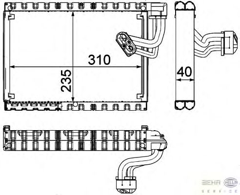 Испаритель кондиционера HELLA 8FV 351 330-671