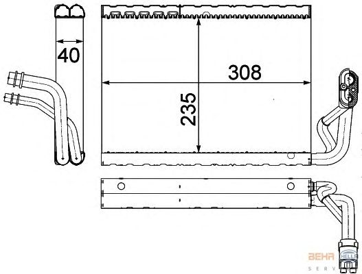 Испаритель кондиционера HELLA 8FV 351 330-691