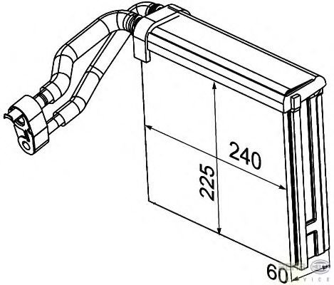 Випарник кондиціонера HELLA 8FV 351 330-721