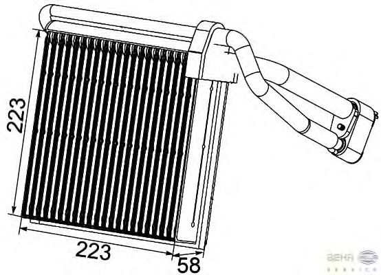 Випарник кондиціонера HELLA 8FV 351 330-741