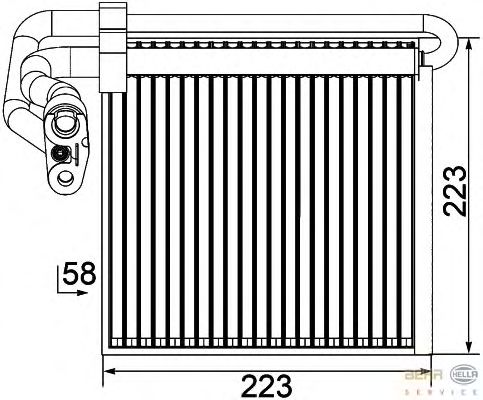 Випарник кондиціонера HELLA 8FV 351 330-751