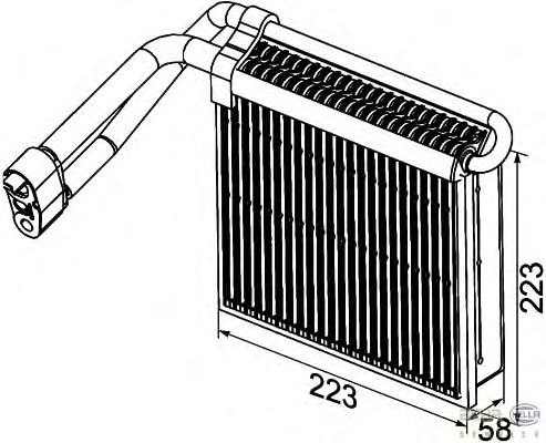Випарник кондиціонера HELLA 8FV 351 330-761