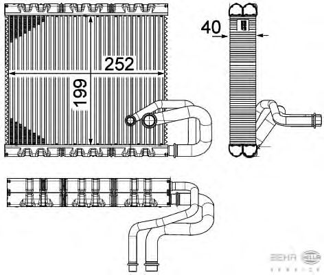 Испаритель кондиционера HELLA 8FV 351 331-131