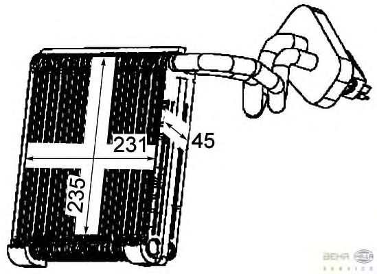 Испаритель кондиционера HELLA 8FV 351 331-221