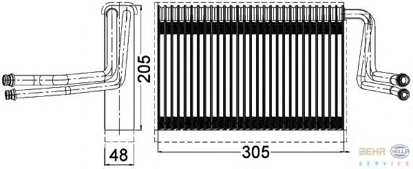 Испаритель кондиционера HELLA 8FV 351 331-261