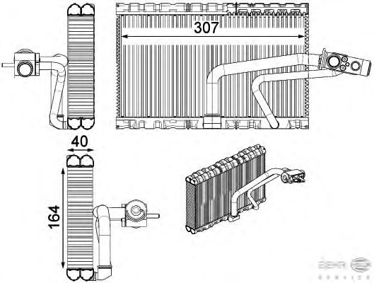Випарник кондиціонера HELLA 8FV 351 331-271