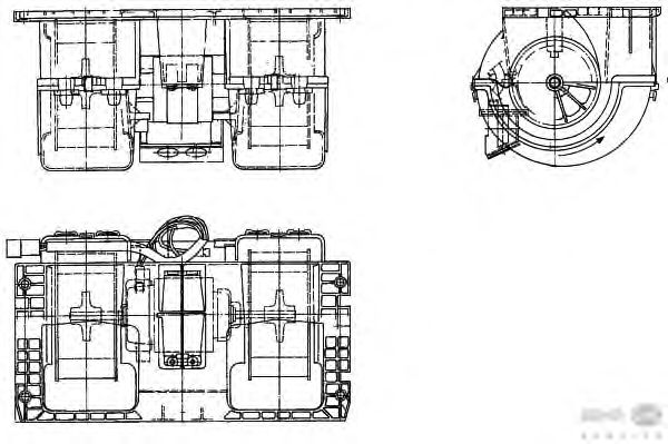 Вентилятор салона HELLA 8EW 351 336-141