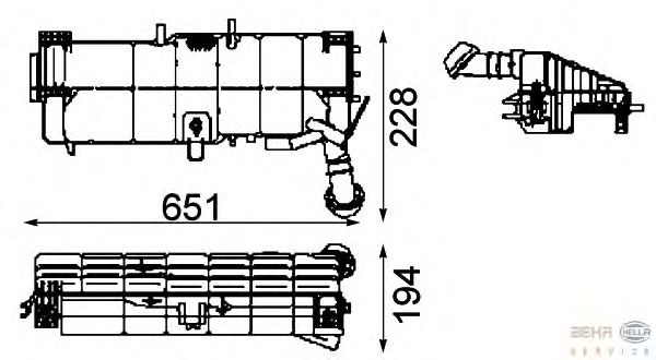 Расширительный бачок HELLA 8MA 376 705-361