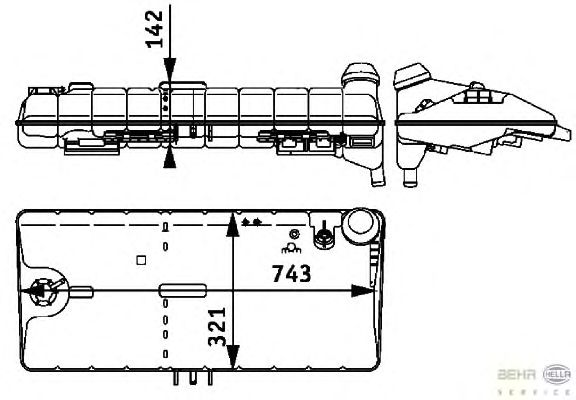 Расширительный бачок HELLA 8MA 376 705-381