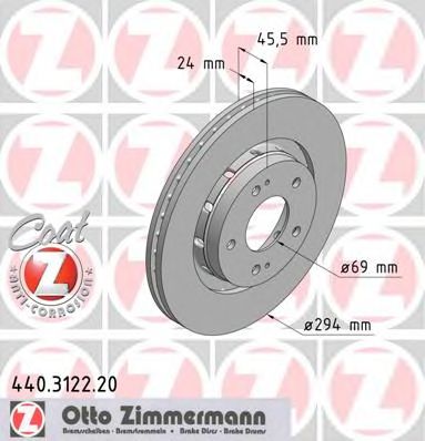Гальмівний диск ZIMMERMANN 440.3122.20