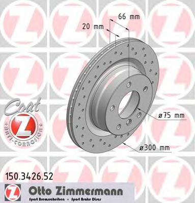 Тормозной диск ZIMMERMANN 150.3426.52