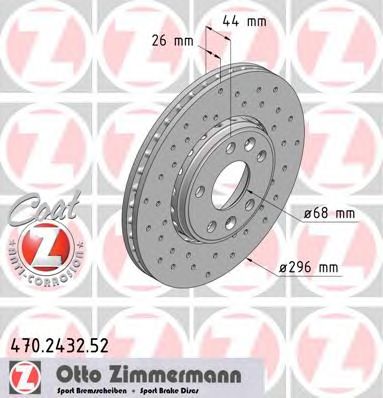 Гальмівний диск ZIMMERMANN 470.2432.52