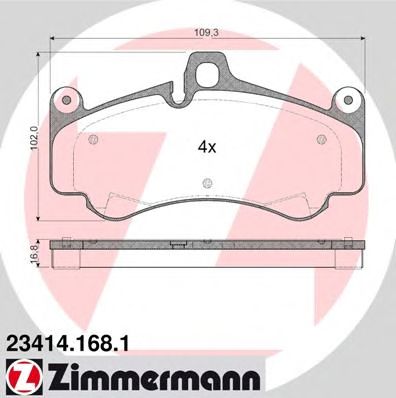Гальмівні колодки ZIMMERMANN 23414.168.1