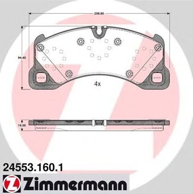 Тормозные колодки ZIMMERMANN 24553.160.1