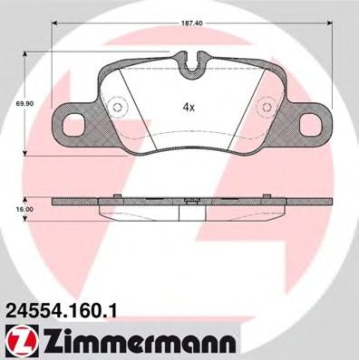 Тормозные колодки ZIMMERMANN 24554.160.1