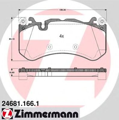 Тормозные колодки ZIMMERMANN 24681.166.1