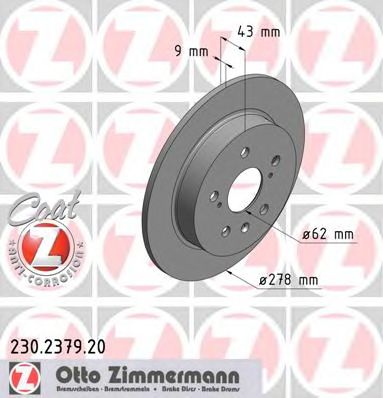 Гальмівний диск ZIMMERMANN 230.2379.20