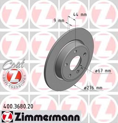 Гальмівний диск ZIMMERMANN 400.3680.20