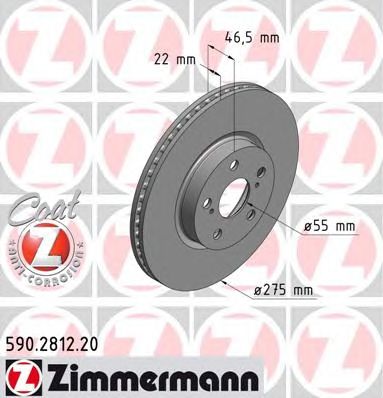 Гальмівний диск ZIMMERMANN 590.2812.20