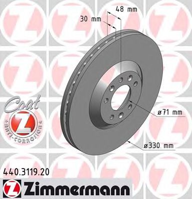 Гальмівний диск ZIMMERMANN 440.3119.20