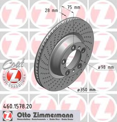 Тормозной диск ZIMMERMANN 460.1578.20