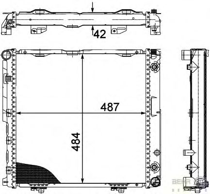 Радиатор, охлаждение двигателя HELLA 8MK 376 712-431