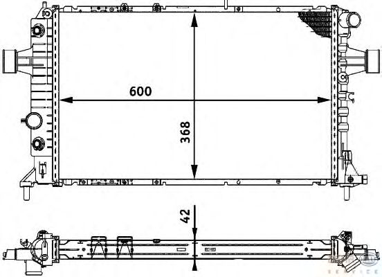 Радіатор, охолодження двигуна HELLA 8MK 376 713-014