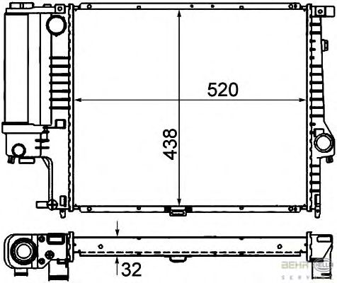 Радиатор, охлаждение двигателя HELLA 8MK 376 713-081