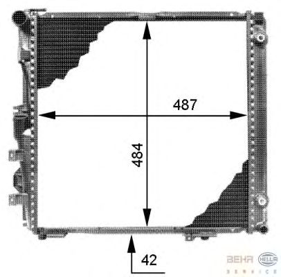 Радиатор, охлаждение двигателя HELLA 8MK 376 713-294