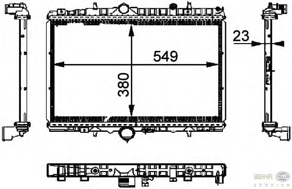 Радиатор, охлаждение двигателя HELLA 8MK 376 714-391