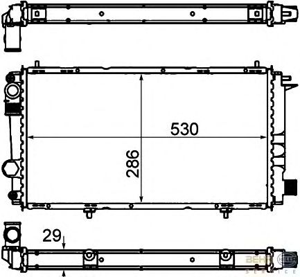 Радиатор, охлаждение двигателя HELLA 8MK 376 715-441