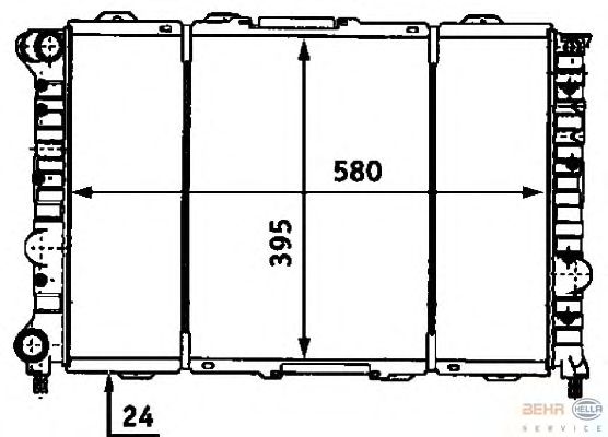 Радиатор, охлаждение двигателя HELLA 8MK 376 718-121