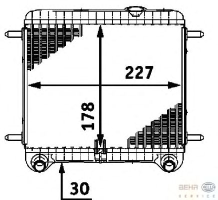 Радиатор, охлаждение двигателя HELLA 8MK 376 718-561